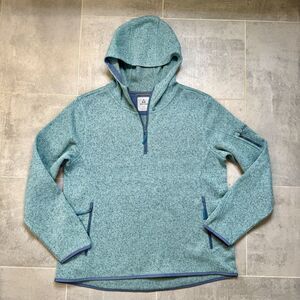 Ascend Expedition Hooded Fleece Sweater Tourmaline Teal Women's Large EUC